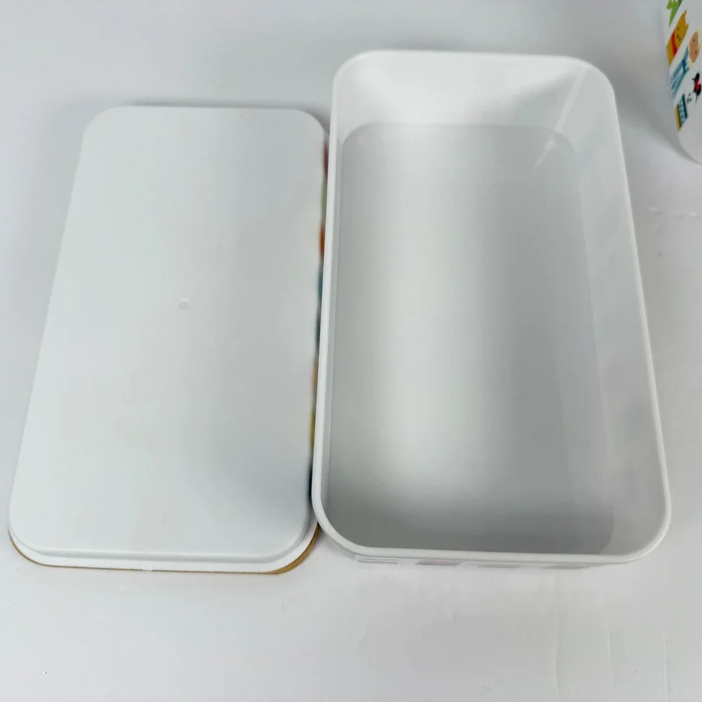Disney 2 tier Bento Box Bamboo Lid Multi Character lunch storage container 100th